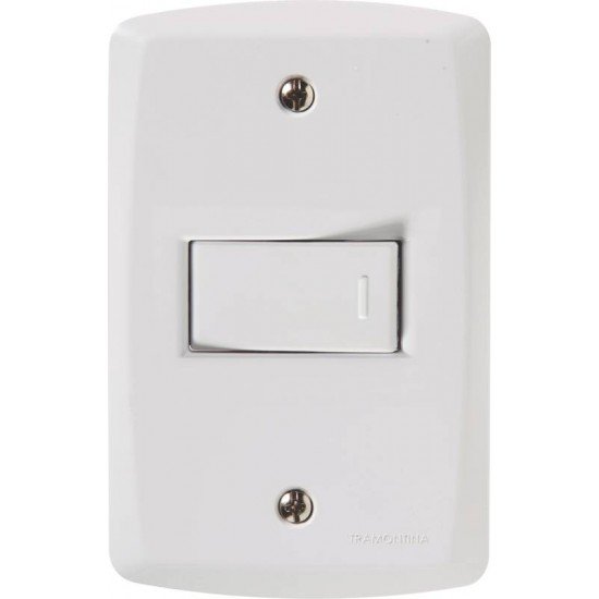CONJUNTO 4X2 LUX2 1 INTERRUPTOR SIMPLES HORIZONTAL 10A 250V~ TRAMONTINA