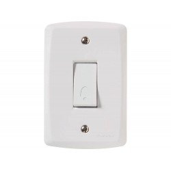 CONJUNTO PLACA 4X2 + 1 PULSADOR CAMPAINHA TERMOPL 10A 250V LINHA LUX2 BRANCO TRAMONTINA