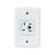 CONJUNTO PLACA 4X2 + 1 TOMADA PARA TELEFONE 4P+RJ11 TERMOPL LINHA LUX2 BRANCO TRAMONTINA