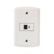 CONJUNTO PLACA 4X2 + 1 TOMADA PARA TELEFONE RJ11 TERMOPL LINHA LUX2 BRANCO TRAMONTINA