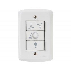 CONJUNTO PLACA 4X2 + VARIADOR DE VENTILADOR EM TERMOPLASTICO LINHA LUX2 BRANCO TRAMONTINA 220V