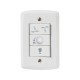 CONJUNTO PLACA 4X2 + VARIADOR DE VENTILADOR EM TERMOPLASTICO LINHA LUX2 BRANCO TRAMONTINA 220V