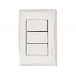 CONJUNTO PLACA 4X2 + TAMPO CEGO EM TERMOPLASTICO LINHA IZY FLAT BRANCO TRAMONTINA
