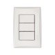 CONJUNTO PLACA 4X2 + TAMPO CEGO EM TERMOPLASTICO LINHA IZY FLAT BRANCO TRAMONTINA