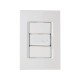 CJ PLACA 4X2 + 1 PULSADOR CAMPAINHA TERMOPL 10A 250V LINHA IZY FLAT BRANCO TRAMONTINA