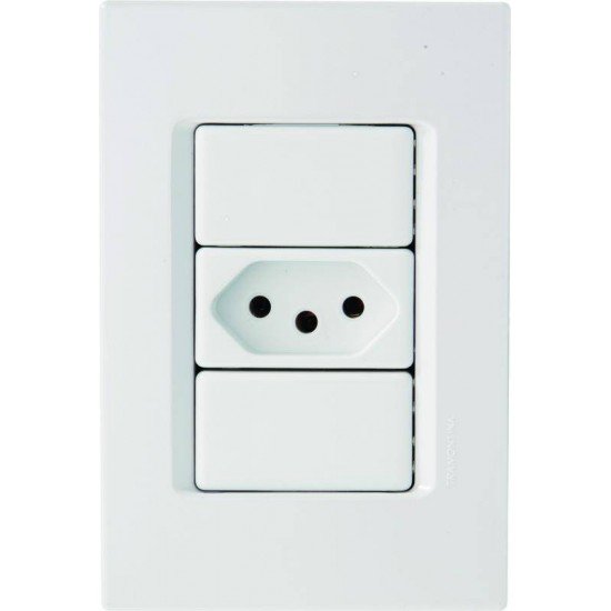 CONJUNTO 4X2 - 1 TOMADA 2PMAIST 10A 250V~ TRAMONTINA
