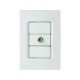 CONJUNTO PLACA 4X2 + 1 TOMADA TV SAT TERMOPLASTICO LINHA IZY FLAT BRANCO TRAMONTINA