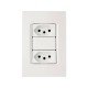 CONJUNTO PLACA 4X2 + 2 TOMADAS 2P + T TERMOPL 10A 250V LINHA IZY FLAT BRANCO TRAMONTINA