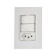 CJ PLACA 4X2 +2 INTER PARALELO +1 TOMAD 2P +T TERMOPL 10A 250V IZY FLAT BRANCO TRAMONTINA