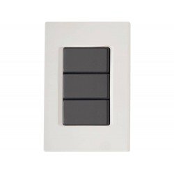 CONJUNTO PLACA 4X2 + TAMPO CEGO EM TERMOPLASTICO LINHA IZY FLAT GRAFITE TRAMONTINA