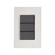 CONJUNTO PLACA 4X2 + TAMPO CEGO EM TERMOPLASTICO LINHA IZY FLAT GRAFITE TRAMONTINA