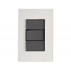 CJ PLACA 4X2 + 1 INTERRUPTOR PARALELO TERMOPL10A 250V LINHA IZY FLAT GRAFITE TRAMONTINA