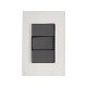 CJ PLACA 4X2 + 1 INTERRUPTOR PARALELO TERMOPL10A 250V LINHA IZY FLAT GRAFITE TRAMONTINA