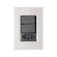 CJ PLACA 4X2 +2 INTER SIM + 1 TOMADA 2P + T TERMOPL 10A 250V IZY FLAT GRAFITE TRAMONTINA