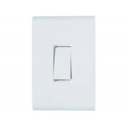CONJUNTO PLACA 4X2 + 1 INTERRUPTOR PARALELO TERMOPL 10A 250V LINHA LIZ BRANCO TRAMONTINA