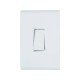 CONJUNTO PLACA 4X2 + 1 INTERRUPTOR PARALELO TERMOPL 10A 250V LINHA LIZ BRANCO TRAMONTINA
