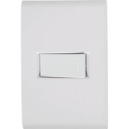 CONJUNTO 4X2 - 1 INTERRUPTOR SIMPLES 10A 250V HORIZONTAL TRAMONTINA