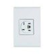 CONJUNTO PLACA 4X2 + 1 TOMADA PARATELEFONE 4P+RJ11 TERMOPL LINHA LIZ BRANCO TRAMONTINA