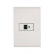 CONJUNTO PLACA 4X2 + 1 TOMADA PARATELEFONE RJ11 TERMOPL LINHA LIZ BRANCO TRAMONTINA
