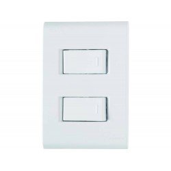 CJ PLACA 4X2 + 1 INTER PARALELO + 1 TOMADA 2P + T TERMOPL 10A 250V LIZ BRANCO TRAMONTINA