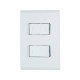 CONJUNTO PLACA 4X2 + 2 INTERRUPTOR PARALELO TERMOPL 10A 250V LINHA LIZ BRANCO TRAMONTINA