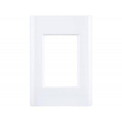 PLACA + SUPORTE 4X2 EM TERMOPLASTICO 3 POSTOS LINHA GIZ BRANCO TRAMONTINA