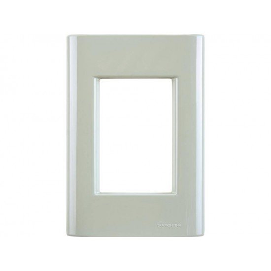 PLACA + SUPORTE 4X2 EM TERMOPLASTICO 3 POSTOS LINHA GIZ VERDE ARDOSIA TRAMONTINA