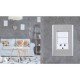 KIT 20 UNI PLACA + SUPORTE 4X2 EM TERMOPLASTICO 3 POSTOS LINHA GIZ PEROLA TRAMONTINA