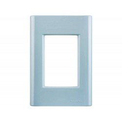 PLACA + SUPORTE 4X2 EM TERMOPLASTICO 3 POSTOS LINHA GIZ AZUL JEANS TRAMONTINA