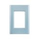 KIT 20 UNI PLACA + SUPORTE 4X2 EM TERMOPLASTICO 3 POSTOS LINHA GIZ AZUL JEANS TRAMONTINA