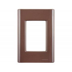 PLACA + SUPORTE 4X2 EM TERMOPLASTICO 3 POSTOS LINHA GIZ CAFE TRAMONTINA