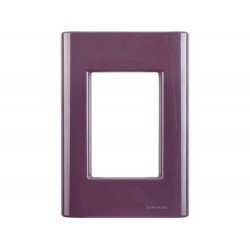 PLACA + SUPORTE 4X2 EM TERMOPLASTICO 3 POSTOS LINHA GIZ PURPURA TRAMONTINA