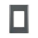 KIT 20 UNI PLACA + SUPORTE 4X2 EM TERMOPLASTICO 3 POSTOS LINHA GIZ GRAFITE TRAMONTINA