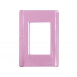 PLACA + SUPORTE 4X2 EM TERMOPLASTICO 3 POSTOS LINHA GIZ ROSA TRAMONTINA