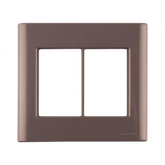 PLACA + SUPORTE 4X4 EM TERMOPLASTICO 6 POSTOS LINHA GIZ CAFE TRAMONTINA