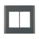 KIT 6 UNI PLACA + SUPORTE 4X4 EM TERMOPLASTICO 6 POSTOS LINHA GIZ GRAFITE TRAMONTINA
