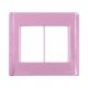 PLACA + SUPORTE 4X4 EM TERMOPLASTICO 6 POSTOS LINHA GIZ ROSA TRAMONTINA