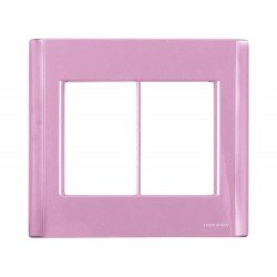 PLACA + SUPORTE 4X4 EM TERMOPLASTICO 6 POSTOS LINHA GIZ ROSA TRAMONTINA