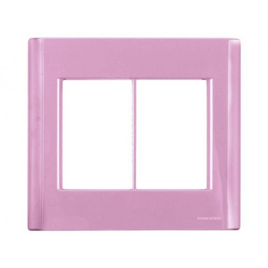 PLACA + SUPORTE 4X4 EM TERMOPLASTICO 6 POSTOS LINHA GIZ ROSA TRAMONTINA