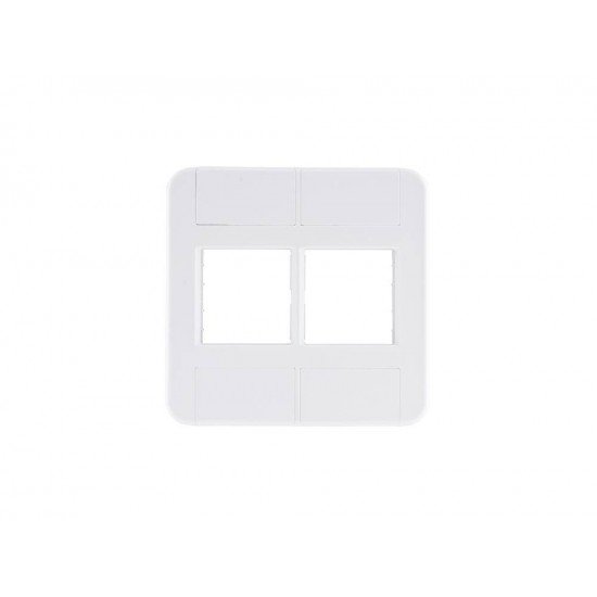 PLACA + TAMPO 4X4 EM TERMOPLASTICO 4 POSTOS LINHA TABLET BRANCA TRAMONTINA
