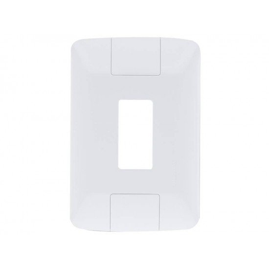 PLACA + TAMPO 4X2 EM TERMOPLASTICO 1 POSTO VERTICAL LINHA ARIA BRANCA TRAMONTINA