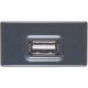 TOMADA USB EM TERMOPLASTICO COM COMPONENTES METALICOS SISTEMA MODULAR GRAFITE TRAMONTINA