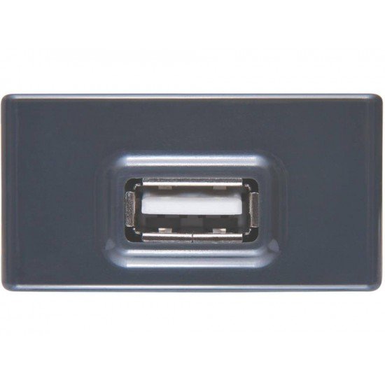 TOMADA USB EM TERMOPLASTICO COM COMPONENTES METALICOS SISTEMA MODULAR GRAFITE TRAMONTINA