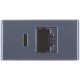 TOMADA RJ45 CAT 6 EM TERMOPLASTICO COMP MET SISTEMA MODULAR GRAFITE TRAMONTINA