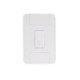 CONJUNTO PLACA 4X2 + 1 PULSADOR CAMPAINHA EM TERMOPLASTICO LINHA TABLET BRANCO TRAMONTINA