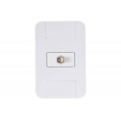 CONJUNTO PLACA 4X2 + 1 TOMADA TV SAT EM TERMOPLASTICOLINHA TABLET BRANCO TRAMONTINA