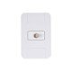 CONJUNTO PLACA 4X2 + 1 TOMADA TV SAT EM TERMOPLASTICOLINHA TABLET BRANCO TRAMONTINA
