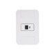 CONJUNTO PLACA 4X2 + 1 TOMADA PARA TELEFONE RJ11 TERMOPL LINHA TABLET BRANCO TRAMONTINA