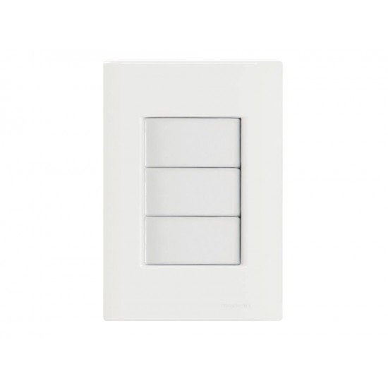 CJ PLACA + SUPORTE 4X2 EM TERMOPLASTICO LINHA GIZ BRANCO TRAMONTINA