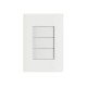 CJ PLACA + SUPORTE 4X2 EM TERMOPLASTICO LINHA GIZ BRANCO TRAMONTINA